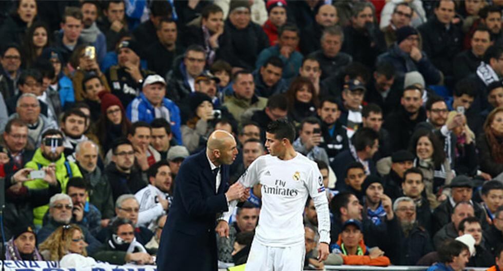James Rodríguez recibió halagos de Zinedine Zidane, pero su futuro es incierto. (Foto: Getty Images)