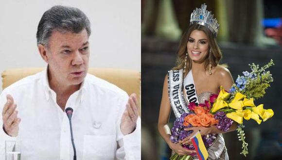 Santos consoló a colombiana coronada Miss Universo por error