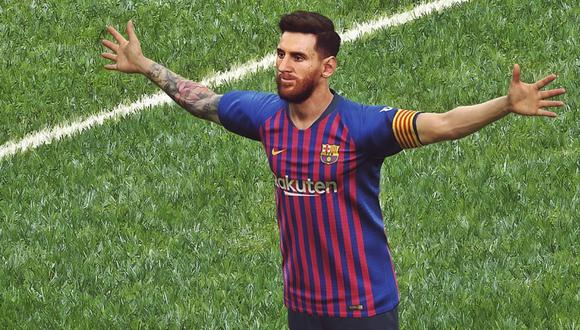 Lionel Messi en PES 2019. (Konami)