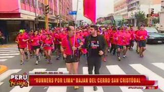 ‘Runners’ subieron al cerro San Cristóbal por Fiestas Patrias