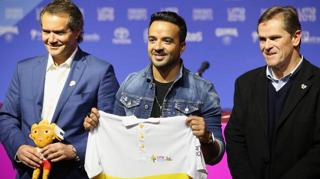 Luis Fonsi en rueda de prensa en Lima por la inauguración de los Juegos Panamericanos 2019. (Foto: EFE)