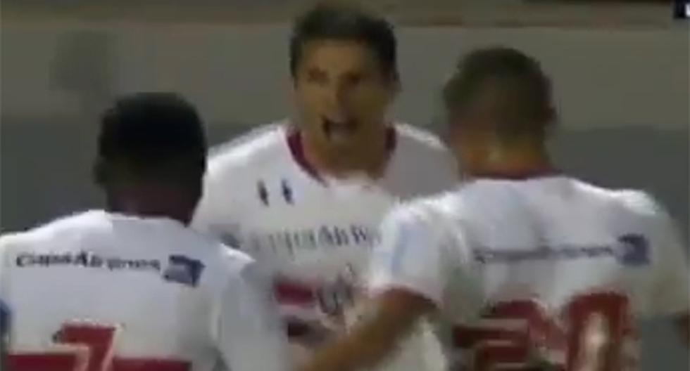 Jonathan Calleri ingresó en el segundo tiempo y marcó el empate 1-1 de César Vallejo vs Sao Paulo con un verdadero golazo (Foto: Captura - YouTube)