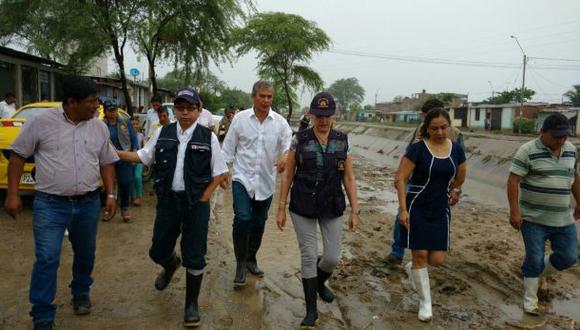 Piura: inspeccionan trabajos de recuperación tras lluvias