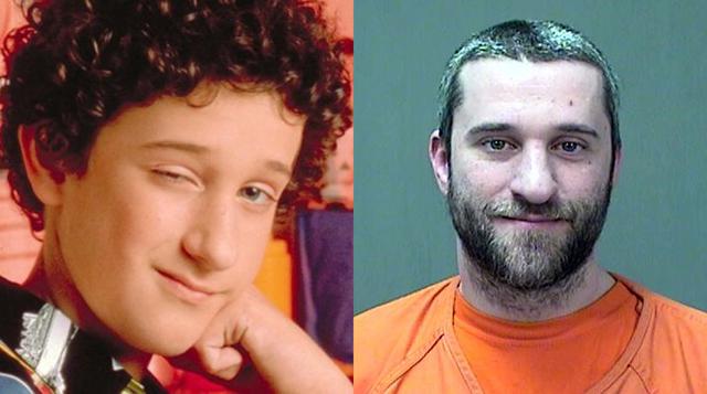 "Salvado por la campana". De izquierda a derecha, el antes y después de Dustin Diamond, el recordado Screech. Foto: Difusión.