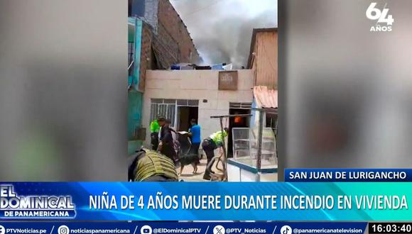 Una niña de 4 años murió en un incendio en su casa, en San Juan de Lurigancho. (Foto: El Dominical)