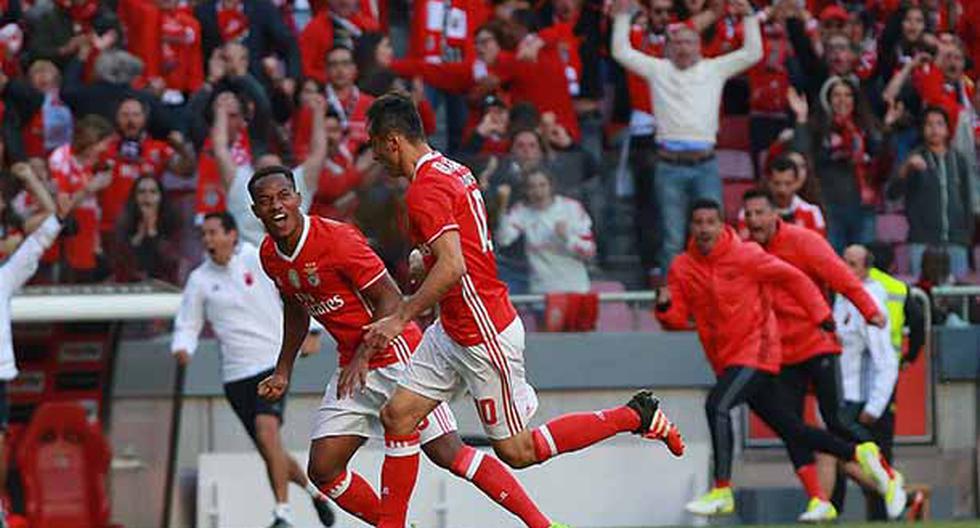 André Carrillo jugó desde el minuto 63 en la nueva victoria del Benfica en la liga portiguesa. (Foto: Getty Images)