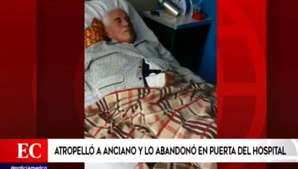 Abandonan a anciano en hospital de Jesús María. (Captura de video)