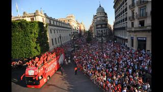 Sevilla celebró en casa cuarto título de Europa League (FOTOS)