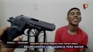 Callao: delincuentes reciben permiso de Sucamec para portar armas