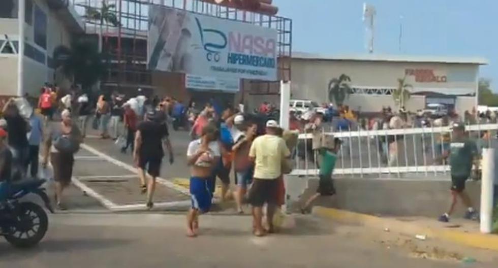 Ola de saqueos en el estado venezolano de Zulia. (Foto: Captura  TV)