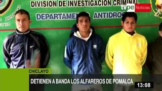 Lambayeque: caen presuntos integrantes de la banda 'Los Alfareros de Pomalca