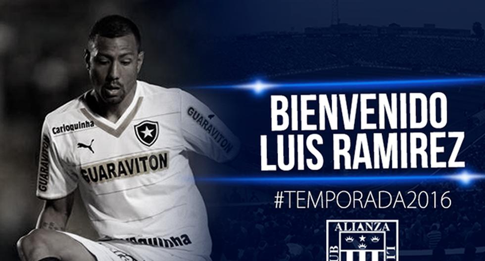 Luis Ramírez llega a Alianza Lima. (Foto: Facebook Alianza Lima)