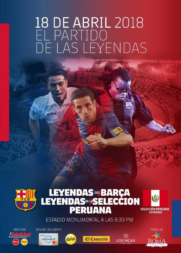 Barcelona vs. Perú detalles sobre el partido de leyendas que se jugará