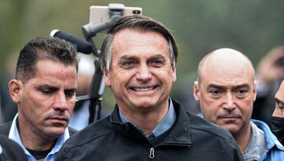 El presidente brasileño, Jair Bolsonaro, llega el 1 de noviembre de 2021 a Anguillara Veneta, al noreste de Italia, para recibir la ciudadanía honoraria. (Foto de Piero CRUCIATTI / AFP).