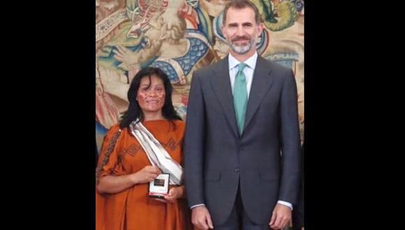 Buendía ganó dicho reconocimiento en julio del 2014 por su capacidad de liderazgo como presidenta de la Central Ashaninka del Río Ene (CARE), organización que agrupa a 17 comunidades nativas y que tienen como finalidad la defensa de los derechos de los Asháninka en esa región (Foto: Andina)