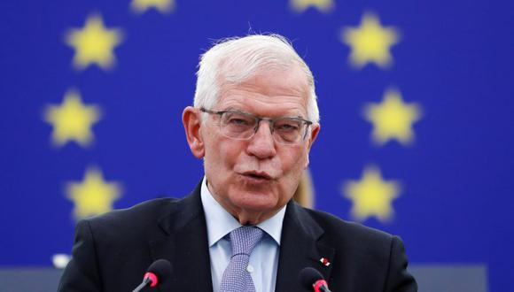 El Alto representante para Asuntos Exteriores de la Unión Europea, Josep Borrell, un discurso sobre las relaciones Unión Europea-Rusia durante un pleno de la Parlamento Europeo en Estrasburgo, Francia. (Foto: EFE/EPA/JULIEN WARNAND).