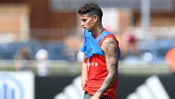 El préstamo de James Rodríguez con el Bayern Múnich está a punto de terminar y el colombiano podría volver al Real Madrid. (Foto: AFP).