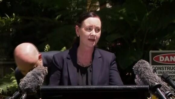 La reacción viral de una ministra australiana cuya conferencia fue interrumpida por una araña gigante. (Foto: 9 News Australia / YouTube)