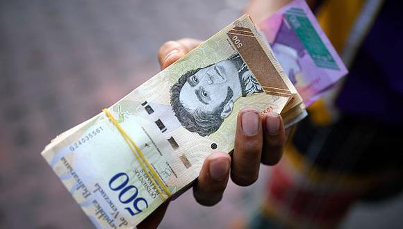 La cotización de dólar se situaba en 7.821,44 bolívares soberanos este jueves. (Foto: AFP)