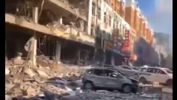 La explosión ocurrió en un restaurante de la ciudad de Shenyang, en el noreste de China. (Captura de video).