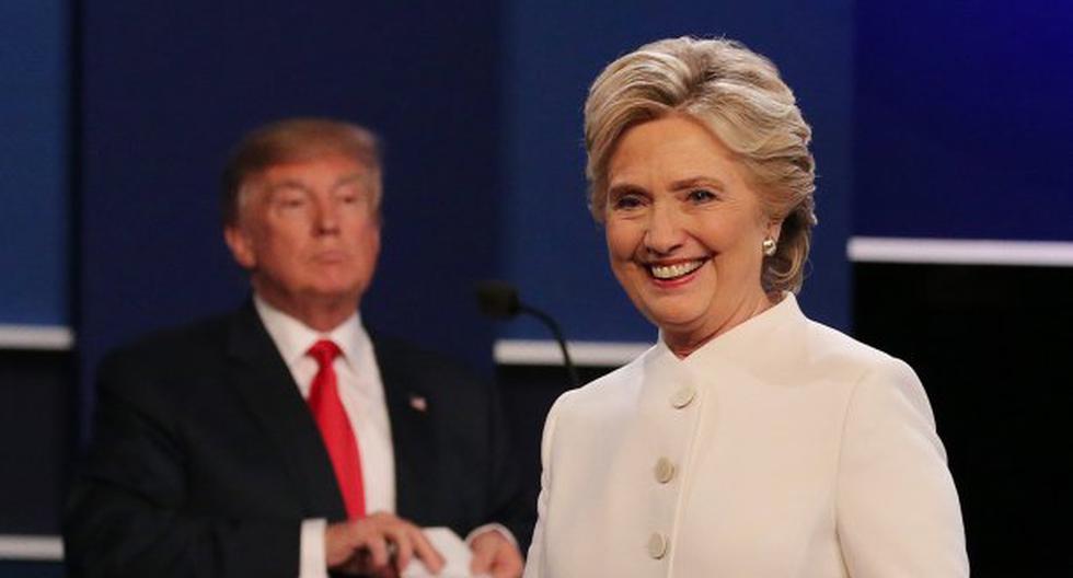 Clinton y Trump en el último debate presidencial. (Foto: EFE)
