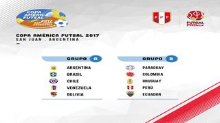 Selección peruana de futsal ya conoce su grupo en Copa América