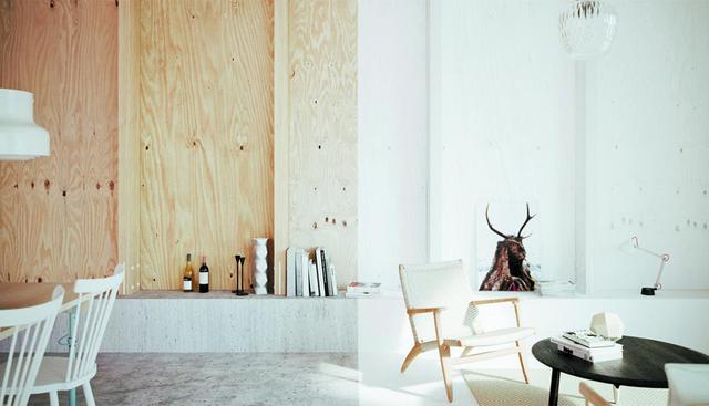 Un acabado diferente en los pisos y las paredes te ayudará a definir estancias. (Foto: Designer FAF)