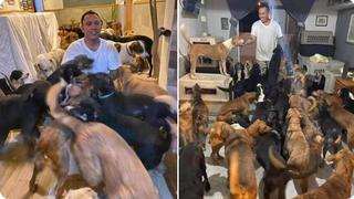 México: hombre resguarda a 300 perros callejeros en su casa para protegerlos del huracán Delta | VIDEOS