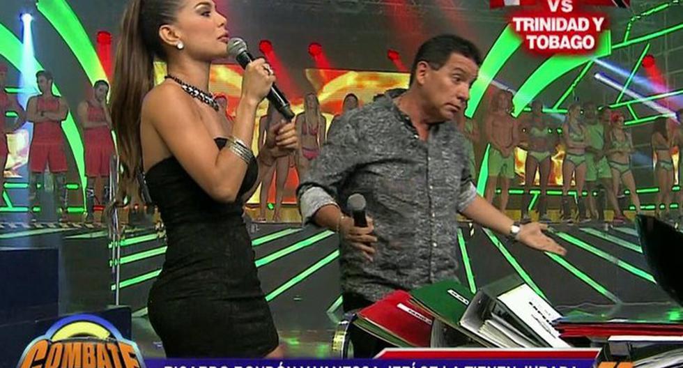 Vanessa Jerí y Ricardo Rondón tuvieron acalorado encuentro en Combate. (Foto: Captura ATV)