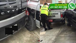 Magdalena: camioneta de serenazgo chocó contra auto de vecina