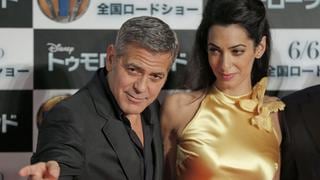 George Clooney y esposa en premiere de "Tomorrowland" en Tokio
