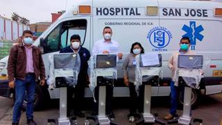 Gobierno Regional de Ica entrega cuatro ventiladores volumétricos a Hospital San José de Chincha