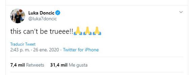 Kobe Bryant: las reacciones tras la muerte de la leyenda de la NBA. (Twitter)