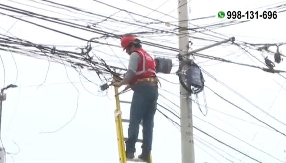 Retiran más de 94 mil metros de cables aéreos en desuso en el distrito de Magdalena del Mar | Captura Canal N