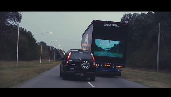 El camión de Samsung que busca prevenir accidentes en Argentina