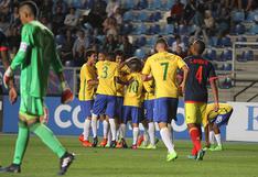 Brasil goleó 3-0 a Colombia en el Sudamericano Sub 17