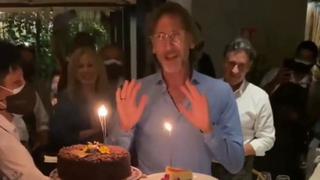 La celebración de Ricardo Gareca y el mensaje antes de pedir el deseo de cumpleaños | VIDEO