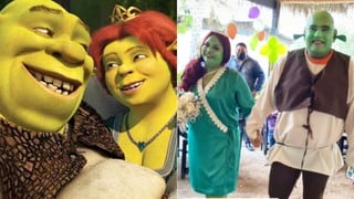 Amor verdadero: novios decidieron casarse disfrazados de Shrek y Fiona