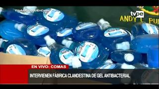 Coronavirus en Perú: PNP desbarata fábrica clandestina de gel antibacterial en Comas