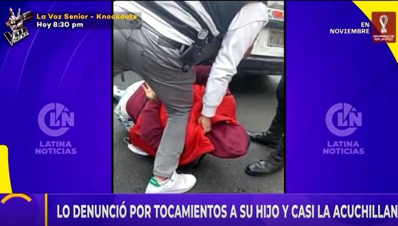 Barrios Altos: sujeto intentó acuchillar a mujer que lo denunció por presuntos tocamientos a su hijo. Foto Captura Latina