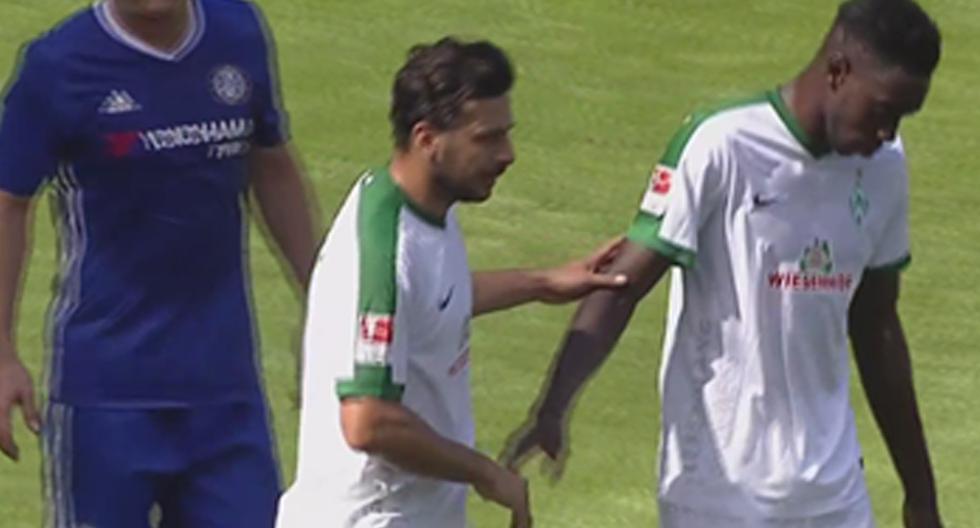 Claudio Pizarro puso el descuento en el partido Werder Bremen vs Chelsea. (Foto: Captura)