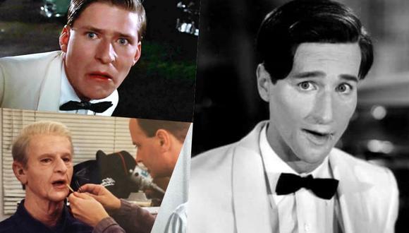 Crispin Glover (Foto 1) en "Volver al futuro 1". En la secuelas, el actor fue reemplazado por otro actor y una prótesis.