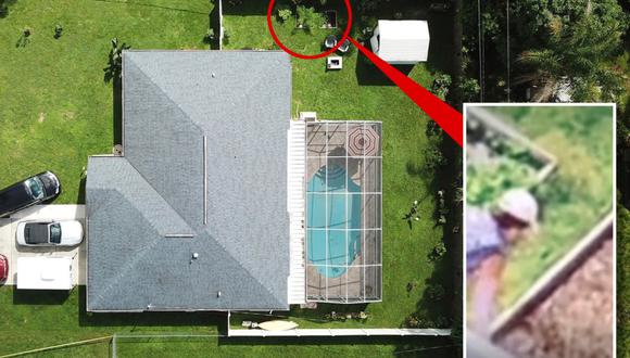 Vista aérea de la casa de los padres del desaparecido Brian Laundrie. (Foto: Twitter @nypost)