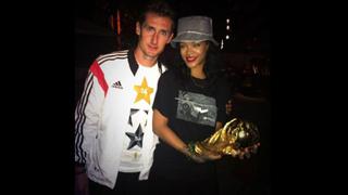 Rihanna festejó con jugadores alemanes el título del Mundial