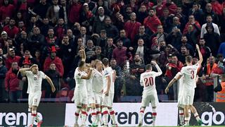 Polonia venció 1-0 a Albania en un partido que estuvo suspendido por incidentes en las tribunas | VIDEO
