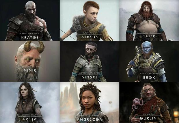 Estos son algunos de los personajes que estarán presentes en God of War: Ragnarok.
