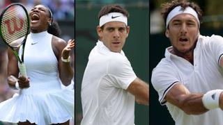 Wimbledon: Serena Williams, Del Potro y Mónaco ganaron