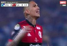 Flamengo vs Cruzeiro: Paolo Guerrero y el palo que le niega un golazo