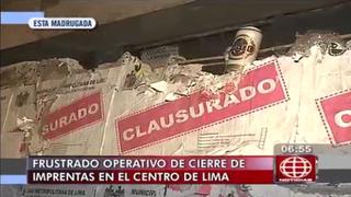 Cercado de Lima: violencia en intento de desalojo de imprentas