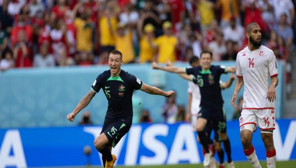 Túnez vs. Australia: los ‘Socceroos’ celebraron en la Copa del Mundo
